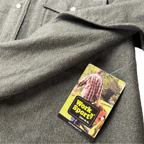 Work n Sport Long Sleeve Button Down Shirt Size Medium NWT - Picture 5 of 9